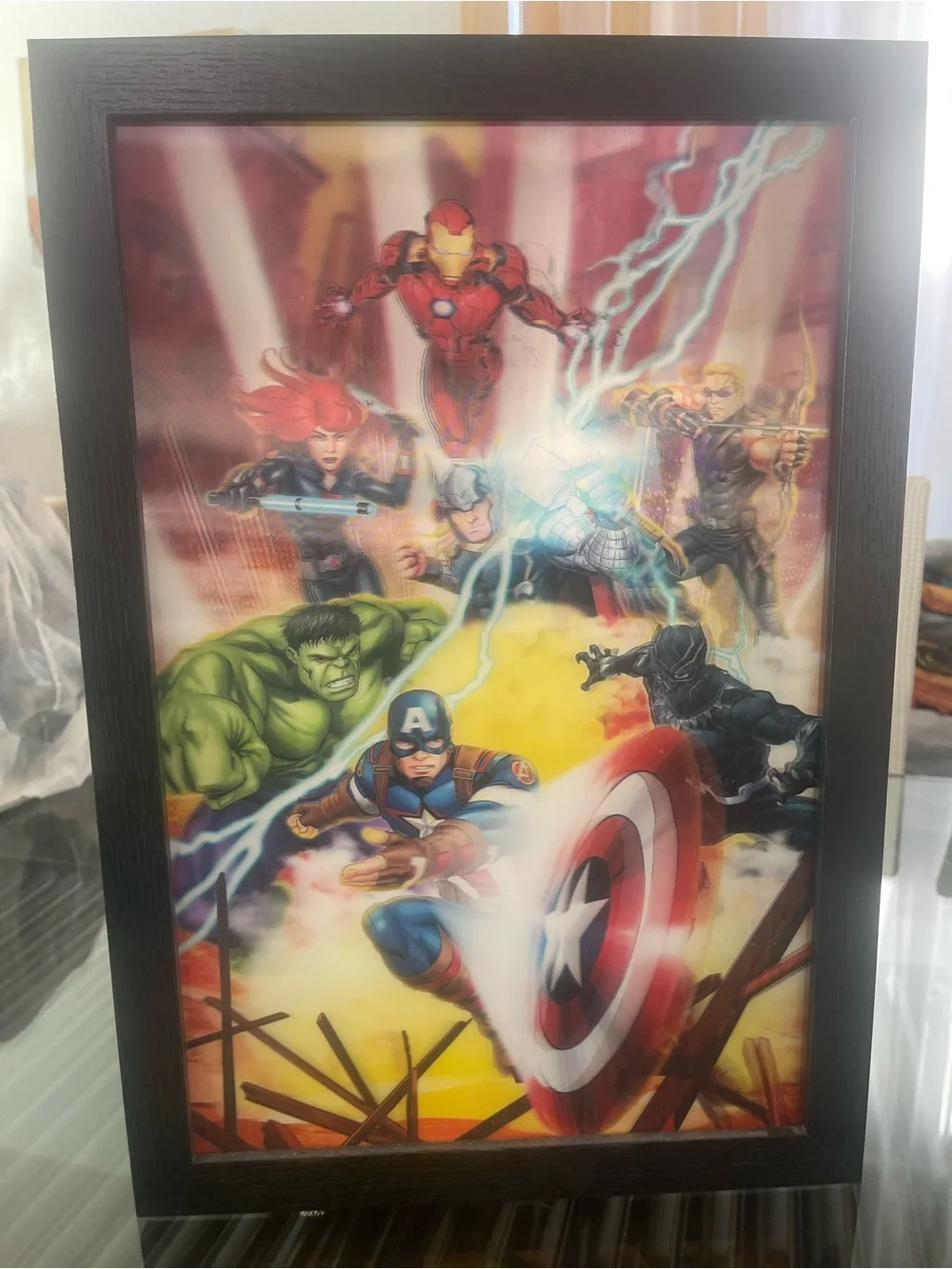 Marvel Avengers Poster Print - Red, Blue, Green, Yellow, Black